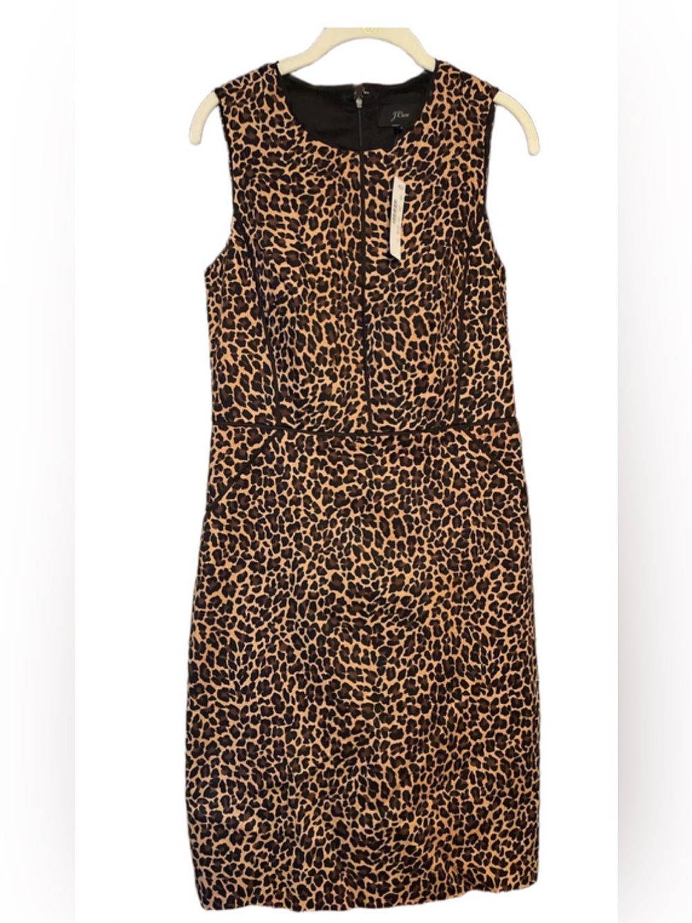 NWT- J.Crew- Leopard Print Sleeveless Dress - Brown/Black